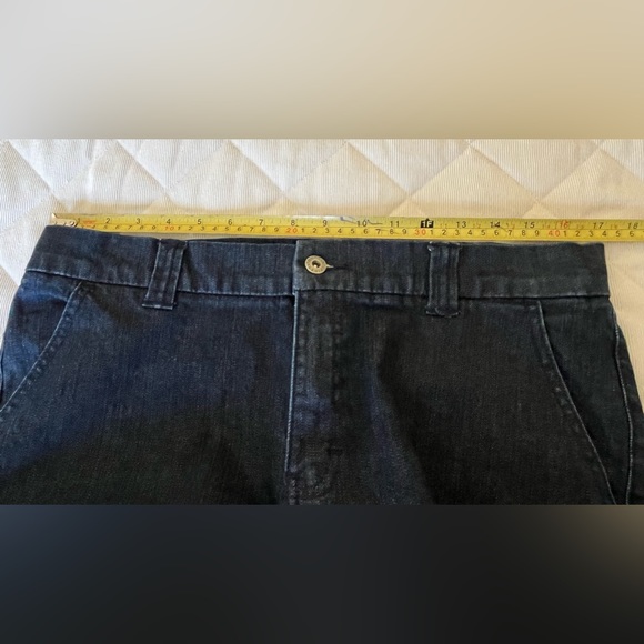 Tommy Hilfiger trendy wide leg high rise women jeans dark blue like black US 31 - Picture 13 of 16